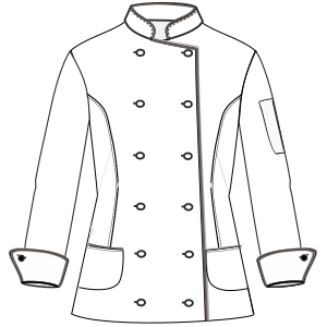 Fashion sewing patterns for UNIFORMS Jackets Chef Jacket W 6803